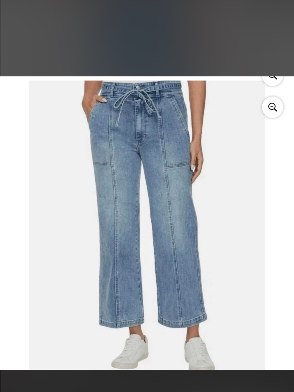 Hudson Jeans Light Blue Wide-Leg Drawstring Jeans